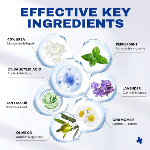 Urea Cream 40 percent for Feet with 2% Salicylic Acid, Maximum Strength & Intens - Picture 2 of 8