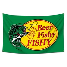 ENMOON Beer Flag 3X5Ft Banner 4 Strong Brass Buckles 100% Polyester Fade Resi...