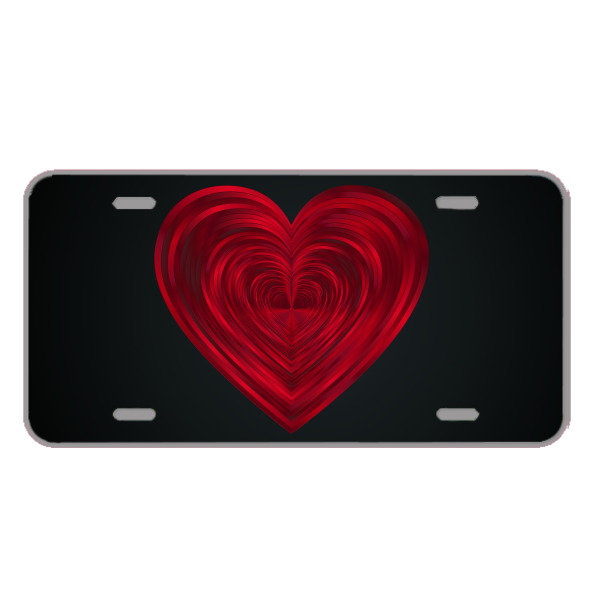 Custom Novelty License Plate With Fancy Red Heart Amazing Design eBay