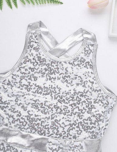 Mädchen Pailletten Ballett Tutus Tanz Trikot Kleid Gymnastik Ballerina Tanzkleidung - Bild 35 von 58