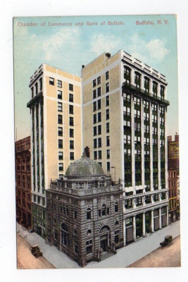 3 DB Postcards, Chamber of Commerce, Bank, Armory, Buffalo, New York