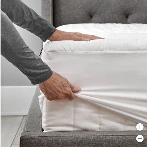 Sealy Sterling Collection Spa Luxury 400 TC Mattress Pad, Queen Size - White - Bild 2 von 3