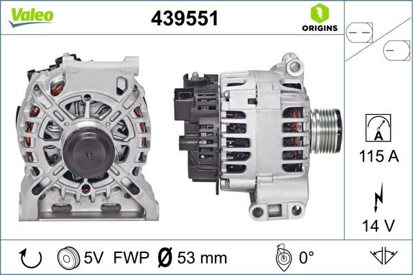 Alternatore 439551 VALEO per MERCEDES-BENZ