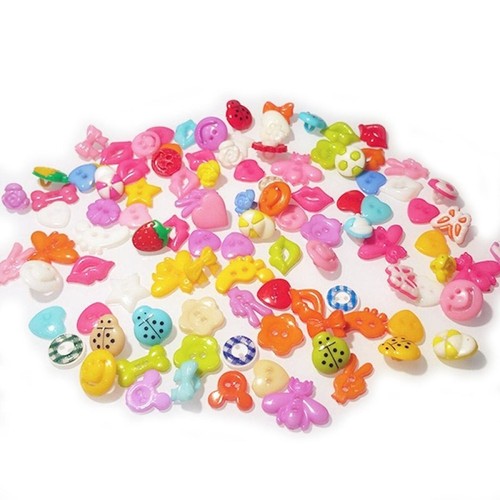 10mm-15mm Round 2 Hole Resin Buttons Flatback Children's Clothing Sewing - Picture 5 of 5