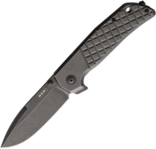 MKM-Maniago Knife Makers Maximo Framelock Black Titanium Folding Knife 