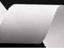 Stickband Aidastoff weiß 10cm breit 1m/5m/25m