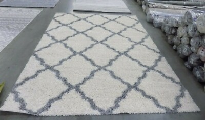 IVORY / GREY 8' X 10' Stained Rug, Reduced Price 1172595127 SGD257F-8