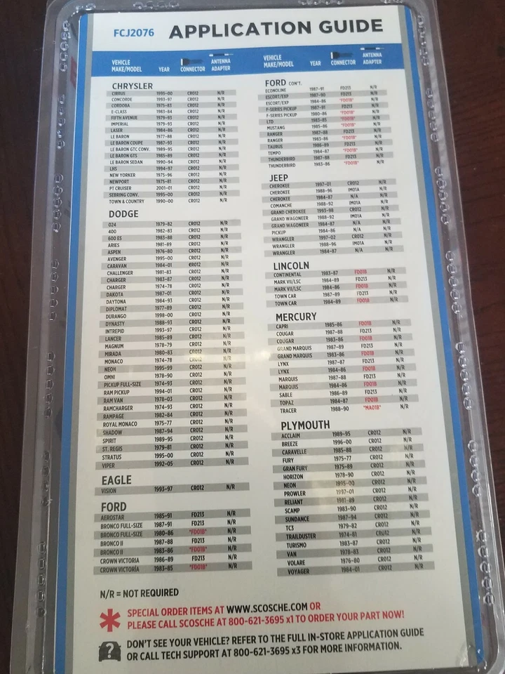 Scosche - FCJ2076 - Stereo Install Kit - Ford/Chrysler/Jeep 1974-01 - Image 3 of 4