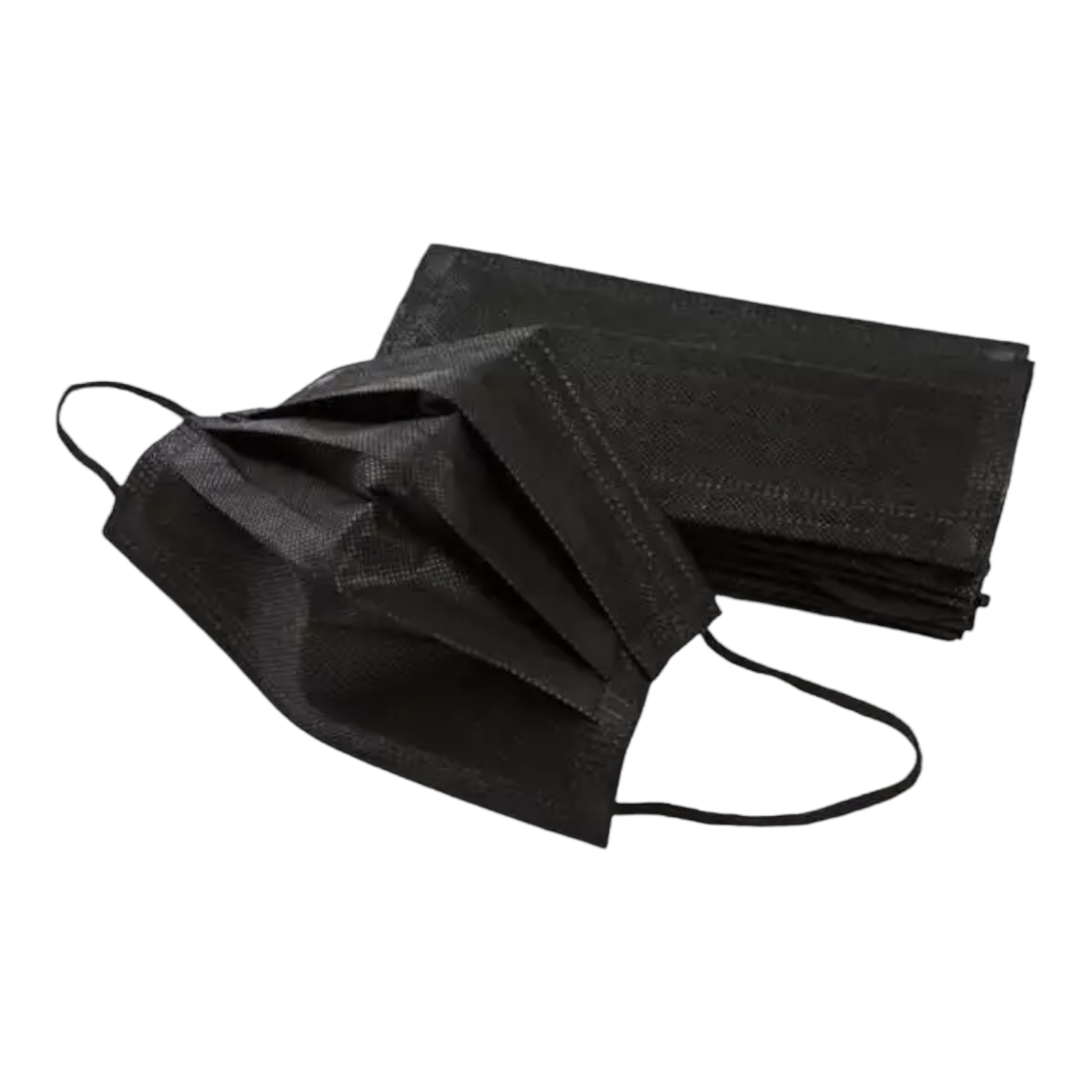 100 PCS Disposable Face Mask Non Medical Surgical 3 Ply Ear loop Black