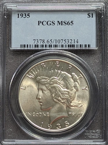 1935 P $1 Peace Silver Dollar PCGS MS 65 Philadelphia
