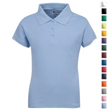 School Uniforms For Girls Collar Polo Shirt Size 3/4 -18/20 All Colors NWT