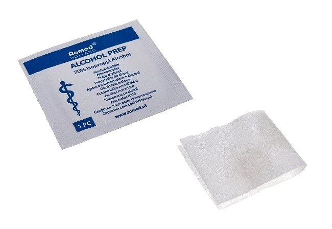 Romed Alkoholtupfer 65 x 30 mm, 2-lagig, Set 2 x 100 St, hygienisch eingesiegelt - Bild 3 von 3