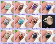 Anniversary Gift For Her Natural Amethyst Gemstone Band Ring 925 Sterling Silver