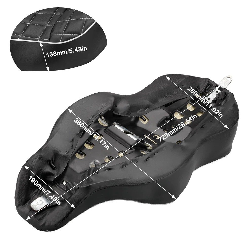 Asiento de conductor y pasajero para Harley Sportster Iron XL 883 1200 2004-2021 Foto 2 de 4
