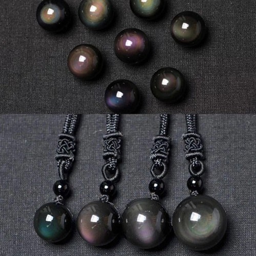 Lot De Perles En Obsidienne Noire Arc-en-ciel Facettées - Environ 88 Pièces, Fil De 39 Cm, Neuf