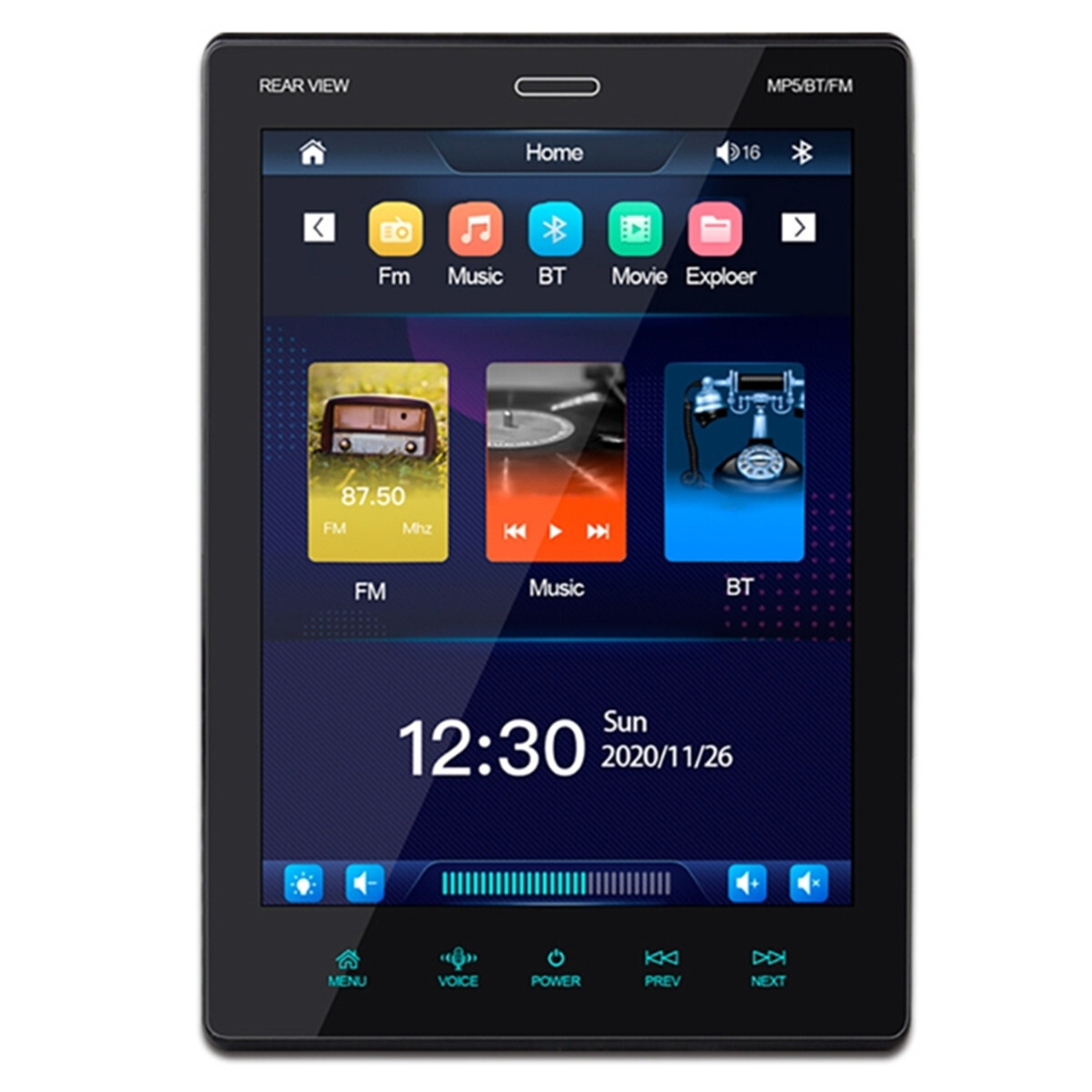 9.5in Touchscreen Car Stereo with MP5 Player Bluetooth FM Mirror Link