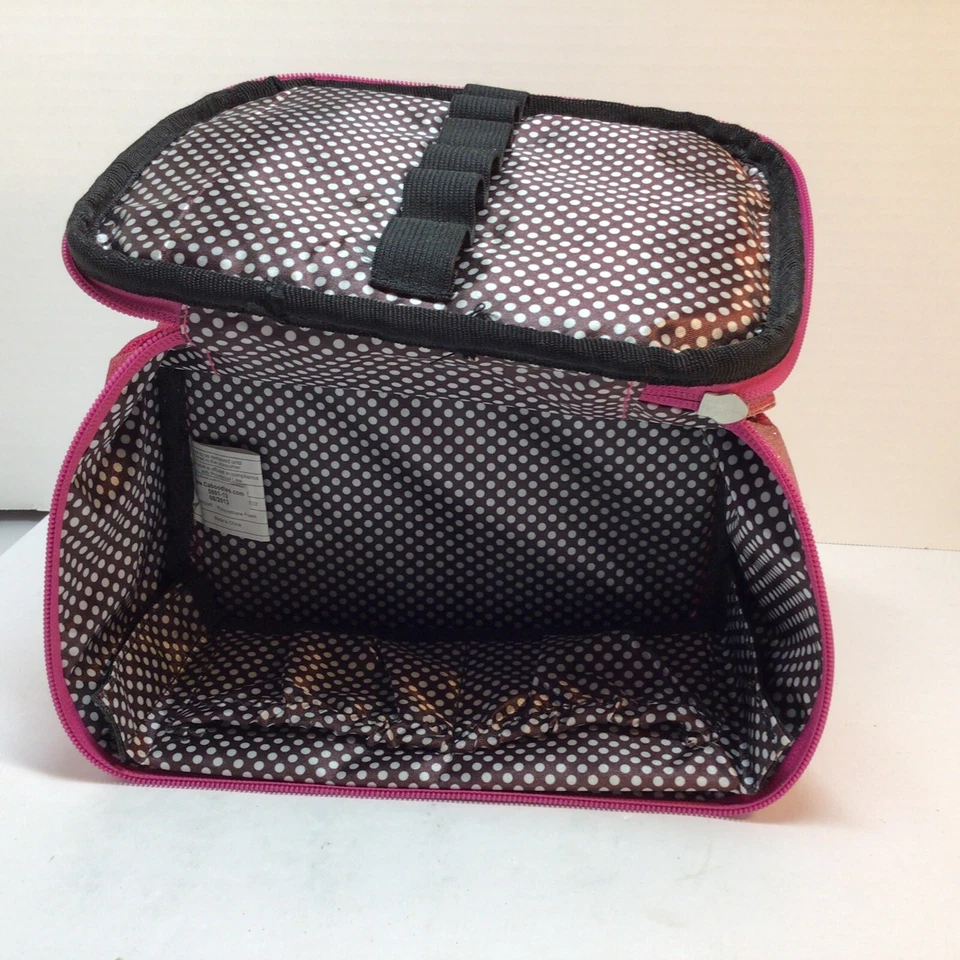 Bolsa de Maquillaje o Viaje Rosa CABOODLES, 8 Pulgadas de Ancho, 4 Alto. Cremalleras Foto 3 de 4