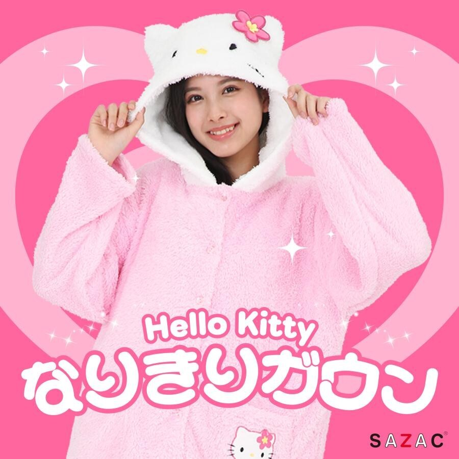 QOOZA × HELLO KITTY / KITTYコラボパーカー（WHT） Sanrio Hello Kitty Cosplay Gown Hoodie SAZAC Japan limited New | eBay