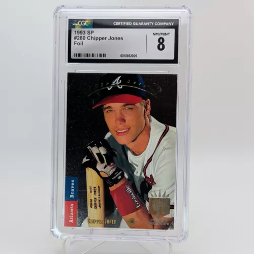 1993 Upper Deck SP Chipper Jones Foil #280 CGC 8 NM-MT HOF Atlanta Braves