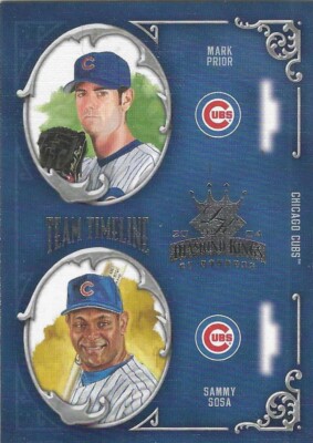 SAMMY SOSA / MARK PRIOR 2004 DIAMOND KINGS TEAM TIMELINE #TT-6 CHICAGO CUBS