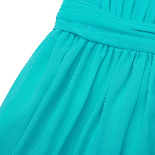 Girls' Flutter Sleeves Ruffles Bridesmaid Prom Gown Party Long Flower Girl Dress - Picture 80 of 93