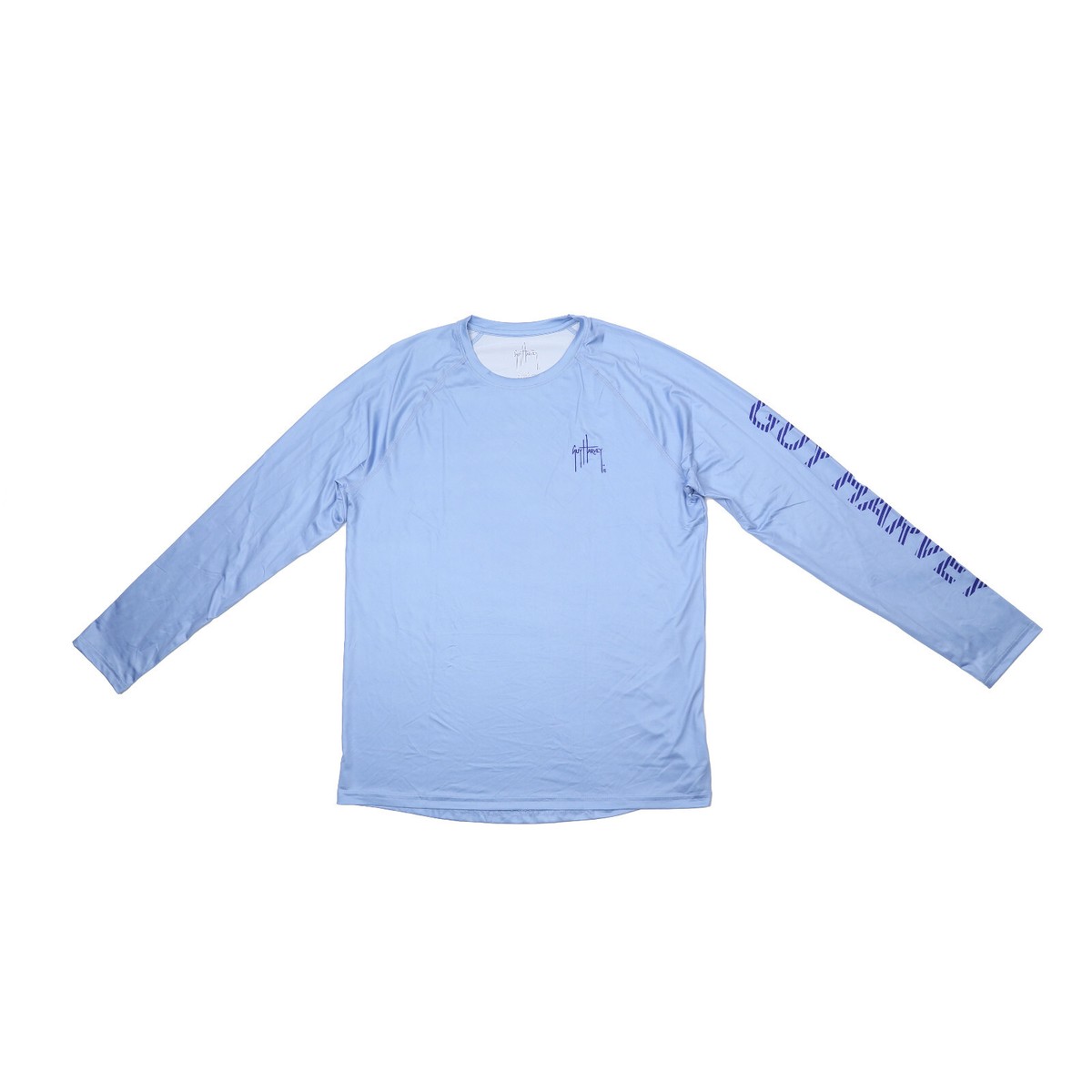 ガイ Guy Harvey Long Sleeve Crewneck Graphic Performance T-Shirt Blue