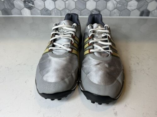 Adidas Men's Pure 360 Gripmore Gray Yellow Red Golf Shoes Size 9 Waterproof - Picture 2 of 23