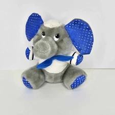 Elephant Plush Dan Brechner Plush 1980 Sailor Navy Polka Dot Cloud 9 Stuffed 8"