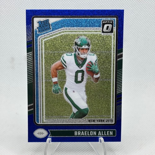 2024 Donruss Optic Football Braelon Allen Blue Glitter #211 SSP New York Jets
