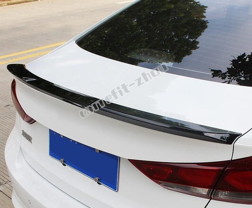 For Hyundai Elantra 2017-2018 Glossy Black Rear Trunk Spoiler Tail Lip Wing Bar - Picture 9 of 9