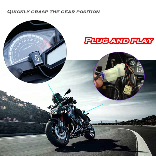 Motorcycle Red LED Gear Indicator , For YAMAHA YZF R1 R6 FZ8 Mt03 MT-01 Fzs600 - Foto 14 di 15