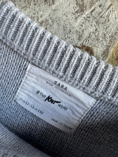 Zara The Knit Wear Good Like Pizza Knit Long Sleeve Sweater Boy's Size 11-12. - Picture 3 of 6