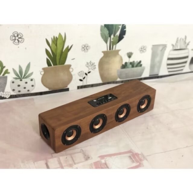 Wireless Wooden Speaker Bluetooth 3D Computer Sound Bar Speaker