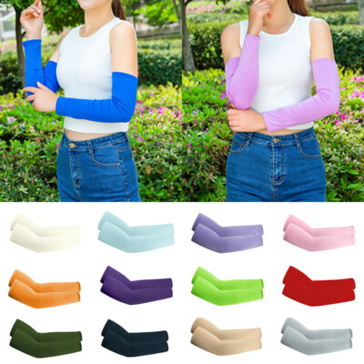 1-3Paar UV-Sonnenschutz Armstulpen kühlende Ärmel Sportschutz Arm Sleeves Unis ^
