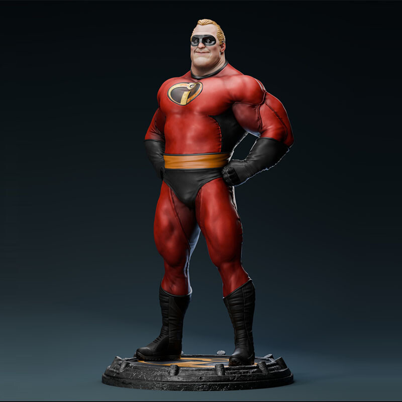 Mr. Incredible 3D print figure 1/6 32cm Model Kit Unpainted