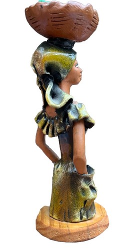 Jamaikanische Jamaika Frazers Keramik Frau Figur Obstkorb Kleid Deko - Bild 5 von 9