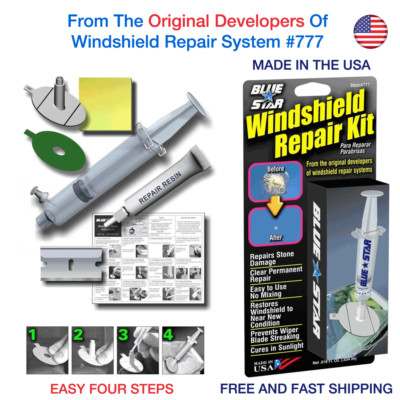 WINDSHIELD REPAIR KIT (2PACK) STONE DAMAGE CHIP BULLSEYE ROCK CHIP MODEL # 777