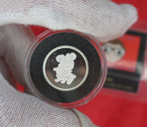 🔥Vintage Walt DISNEY MINNIE MOUSE .999 Fine SILVER BABY'S FIRST TREASURE COIN