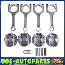US NEW 4x Connecting Rod Piston Kit For 11-19 Hyundai Sonata Sorento Optima 2.4L