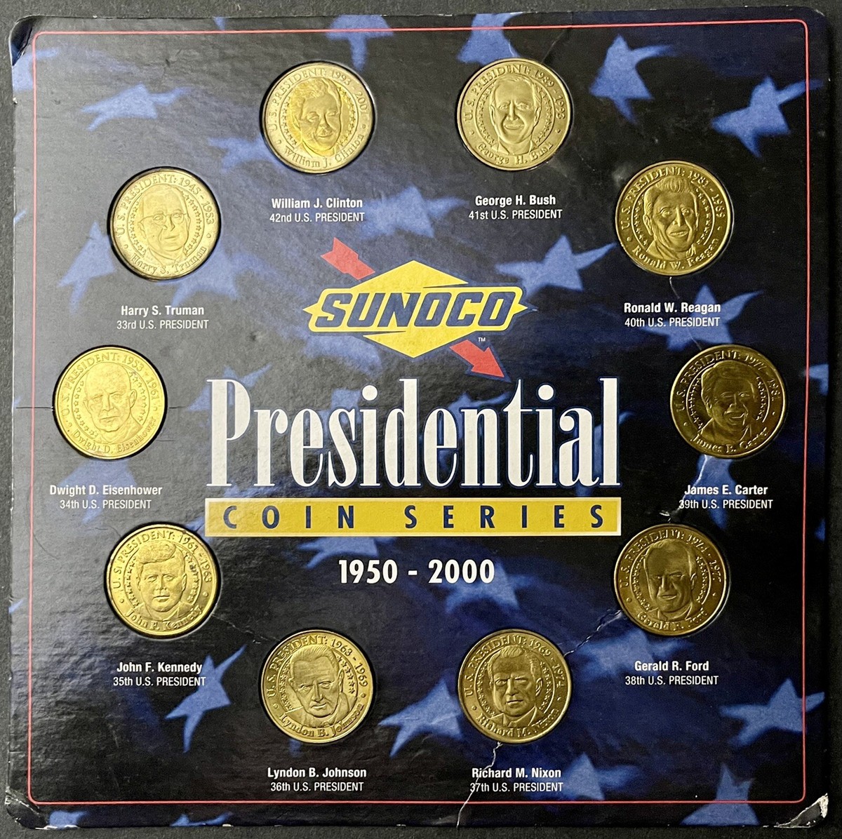 Sunoco Presidential Coin Series 1950-2000 Complete + Extra Coins