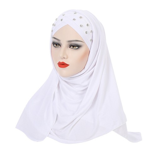 Muslim Women Hijab One Piece Headscarf Prayer Scarf Wrap Islamic Malaysia Shawl - Picture 53 of 59