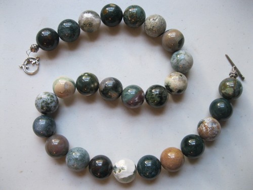 Schöne Vintage Kaugummi Achat Halskette, mit 925 Sterling Eidechsen Motiv Verschluss