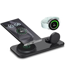 2in1 Wireless Charger Fast Charging Pad For Samsung Galaxy S25 Z Flip7 Watch 8 7