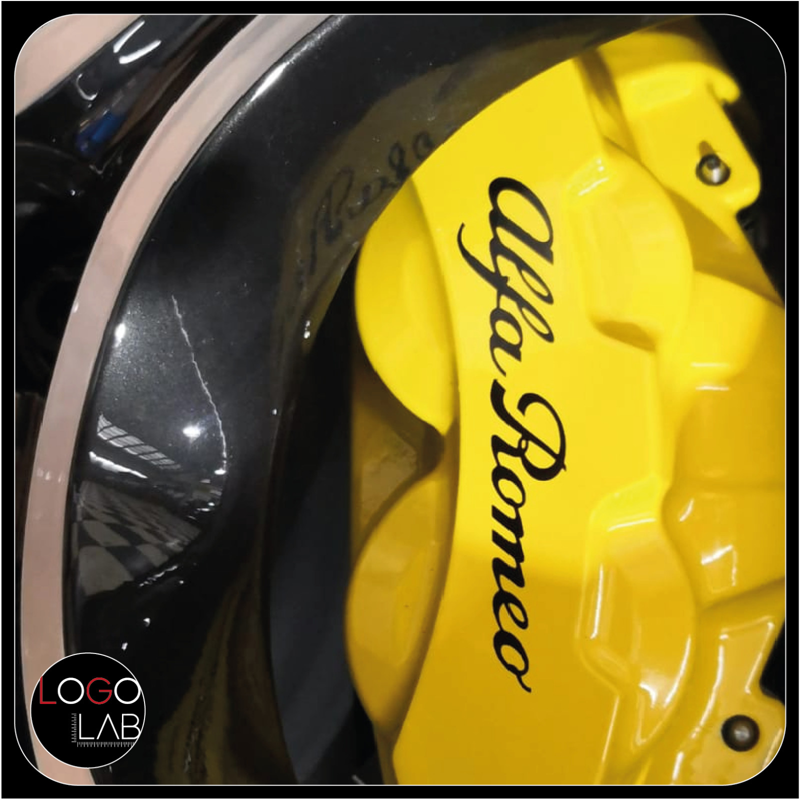 KIT 4 ADESIVI ALFA ROMEO per pinze freno BREMBO Giulia Stelvio Q4...