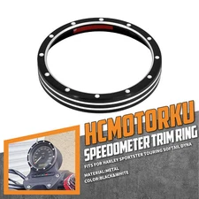 Point Speedometer Gauge Bezel Accent Black Trim Ring For Harley Sportster Dyna