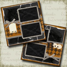 BOO - Halloween - Premade Scrapbook Pages - EZ Layout 4294