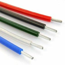 Stahlseil 1mm - 8mm PVC ROT Drahtseil Seil ummantelt Draht verzinkt Kunststoff