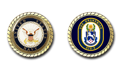 USS Brunswick ATS-3 Crest Challenge Coin
