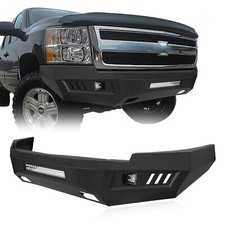 Full Width Front Steel Bumper W Led Lights Fit 2007-2013 Chevy Silverado 1500