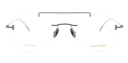 TOM FORD Rimless Aviator Eyeglasses TF 5679 008 56-14 145 Chrome Titanium Frames - 第 4/10 張圖片